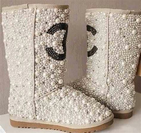 coco chanel pearl uggs|chanel shoes prices.